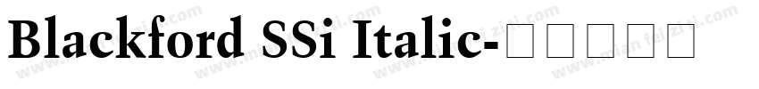 Blackford SSi Italic字体转换